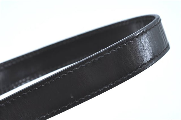 Authentic GUCCI Bamboo 2way Shoulder Cross Hand Bag Nylon Leather Black J5741