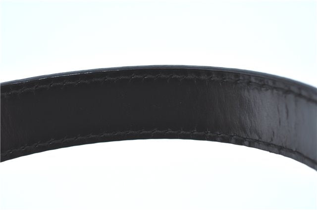 Authentic GUCCI Bamboo 2way Shoulder Cross Hand Bag Nylon Leather Black J5741