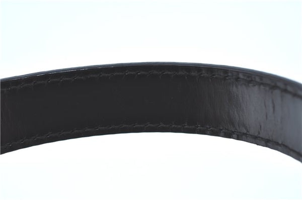 Authentic GUCCI Bamboo 2way Shoulder Cross Hand Bag Nylon Leather Black J5741