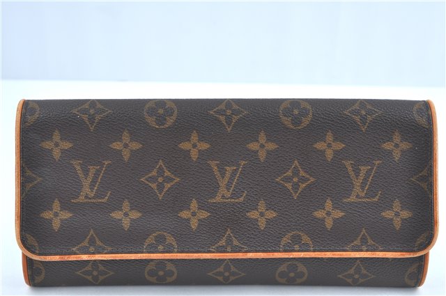Authentic Louis Vuitton Monogram Pochette Twin GM Shoulder Bag M51852 LV J5746