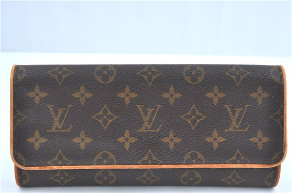 Authentic Louis Vuitton Monogram Pochette Twin GM Shoulder Bag M51852 LV J5746