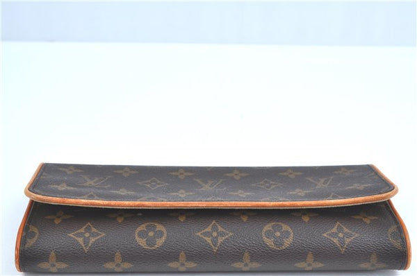 Authentic Louis Vuitton Monogram Pochette Twin GM Shoulder Bag M51852 LV J5746