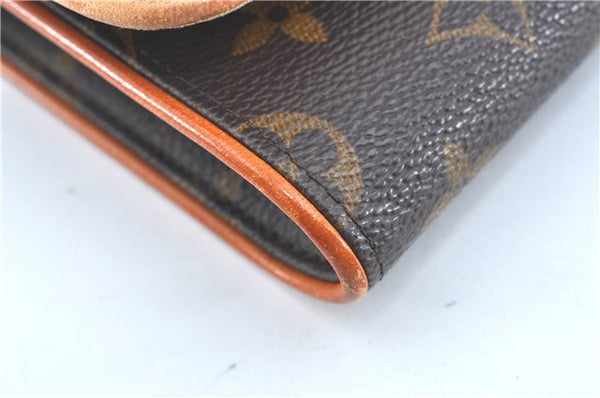Authentic Louis Vuitton Monogram Pochette Twin GM Shoulder Bag M51852 LV J5746