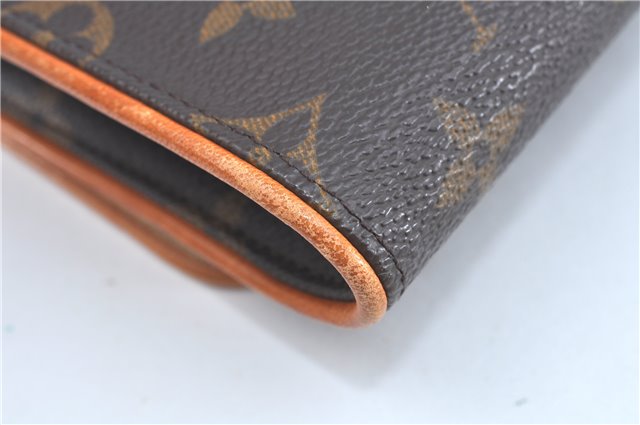 Authentic Louis Vuitton Monogram Pochette Twin GM Shoulder Bag M51852 LV J5746