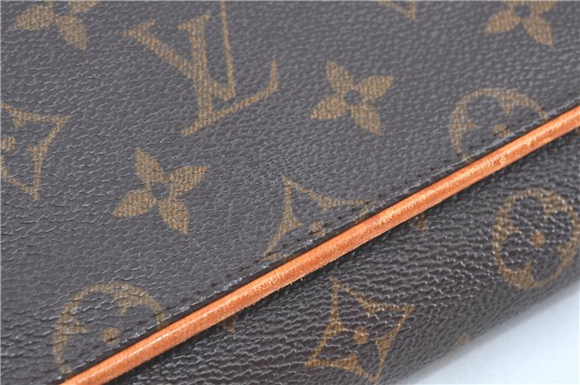 Authentic Louis Vuitton Monogram Pochette Twin GM Shoulder Bag M51852 LV J5746