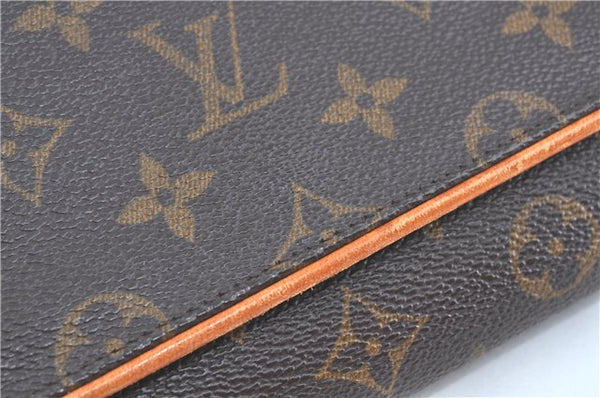 Authentic Louis Vuitton Monogram Pochette Twin GM Shoulder Bag M51852 LV J5746