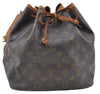 Authentic Louis Vuitton Monogram Petit Noe M42226 Shoulder Drawstring Bag J5749