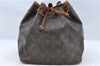Authentic Louis Vuitton Monogram Petit Noe M42226 Shoulder Drawstring Bag J5749