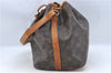 Authentic Louis Vuitton Monogram Petit Noe M42226 Shoulder Drawstring Bag J5749