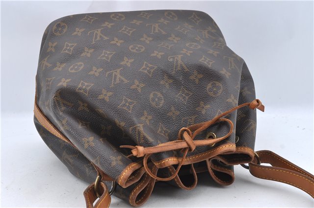 Authentic Louis Vuitton Monogram Petit Noe M42226 Shoulder Drawstring Bag J5749