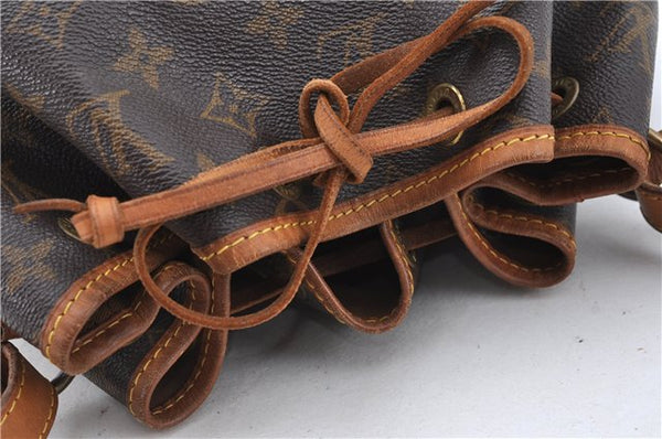 Authentic Louis Vuitton Monogram Petit Noe M42226 Shoulder Drawstring Bag J5749