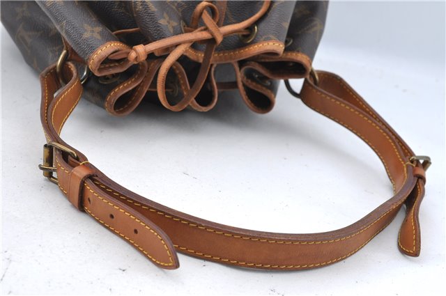 Authentic Louis Vuitton Monogram Petit Noe M42226 Shoulder Drawstring Bag J5749