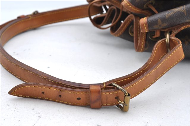 Authentic Louis Vuitton Monogram Petit Noe M42226 Shoulder Drawstring Bag J5749