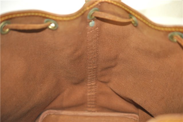 Authentic Louis Vuitton Monogram Petit Noe M42226 Shoulder Drawstring Bag J5749