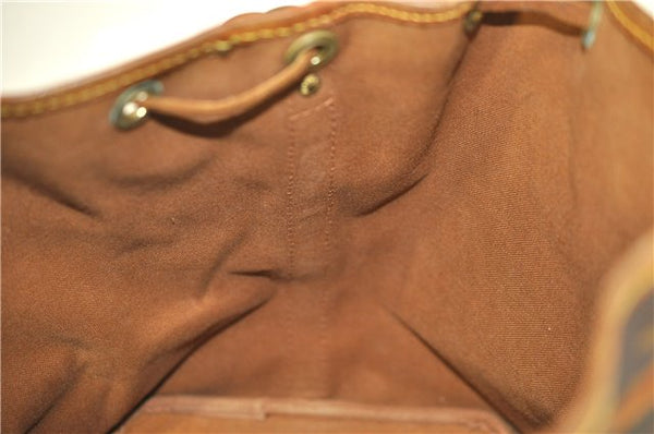 Authentic Louis Vuitton Monogram Petit Noe M42226 Shoulder Drawstring Bag J5749