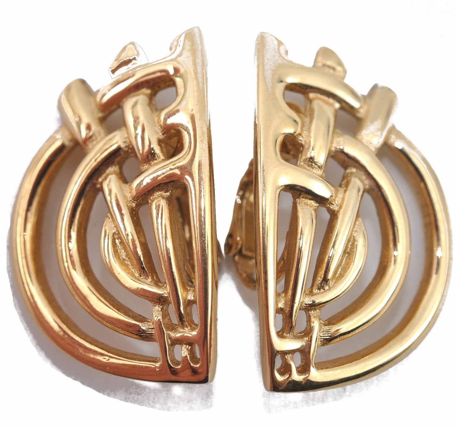 Authentic GIVENCHY Vintage Earrings Gold J5753