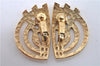 Authentic GIVENCHY Vintage Earrings Gold J5753