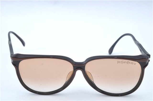 Authentic YVES SAINT LAURENT Sunglasses Tortoise Shell Plastic Brown J5761