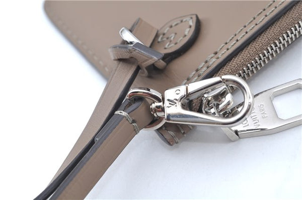 Authentic Louis Vuitton Mahina Pouch Purse For Hina PM Beige LV  J5769