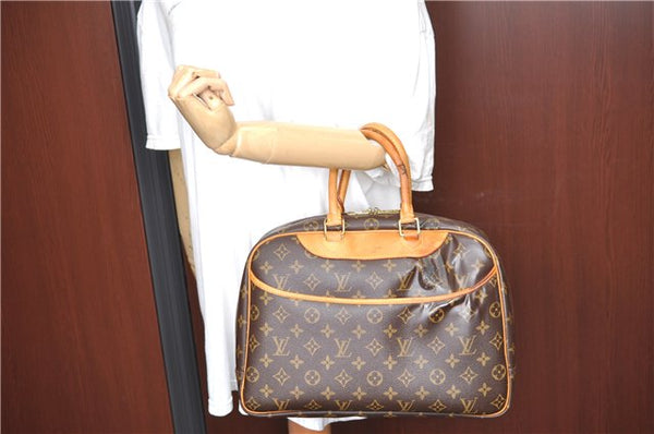 Authentic Louis Vuitton Monogram Deauville Hand Bag M47270 LV J5787