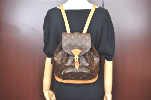 Authentic Louis Vuitton Monogram Montsouris MM Backpack M51136 LV J5790