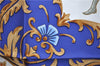 Authentic HERMES Carre 90 Scarf "Cheval Turc." Silk Blue Paper Bag J5792