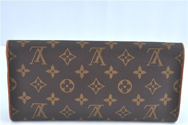 Authentic Louis Vuitton Monogram Pochette Twin GM Shoulder Bag M51852 LV J5805