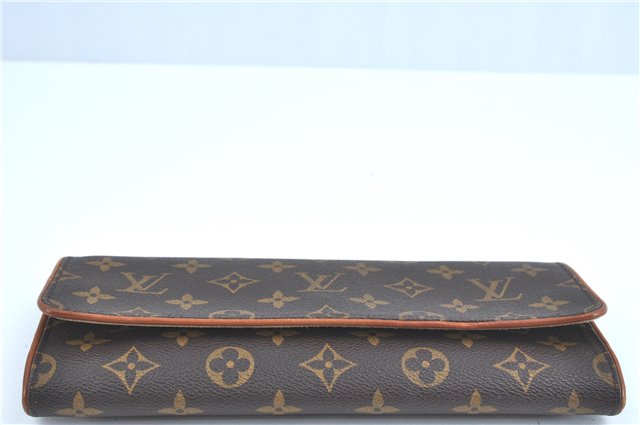 Authentic Louis Vuitton Monogram Pochette Twin GM Shoulder Bag M51852 LV J5805