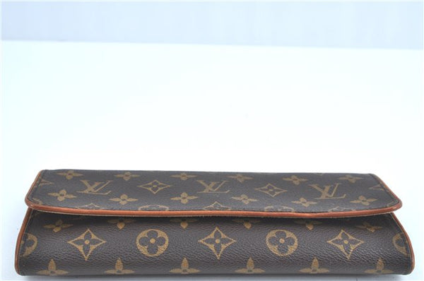 Authentic Louis Vuitton Monogram Pochette Twin GM Shoulder Bag M51852 LV J5805