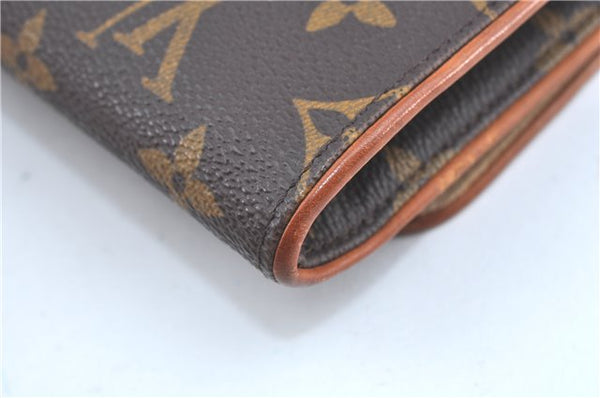 Authentic Louis Vuitton Monogram Pochette Twin GM Shoulder Bag M51852 LV J5805