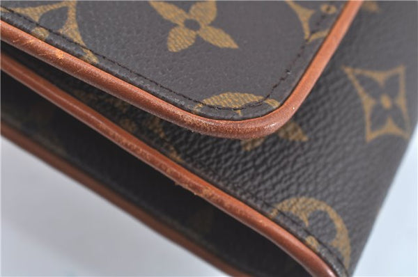 Authentic Louis Vuitton Monogram Pochette Twin GM Shoulder Bag M51852 LV J5805