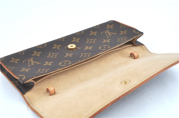 Authentic Louis Vuitton Monogram Pochette Twin GM Shoulder Bag M51852 LV J5805