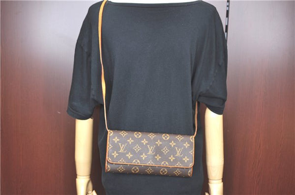 Authentic Louis Vuitton Monogram Pochette Twin GM Shoulder Bag M51852 LV J5805