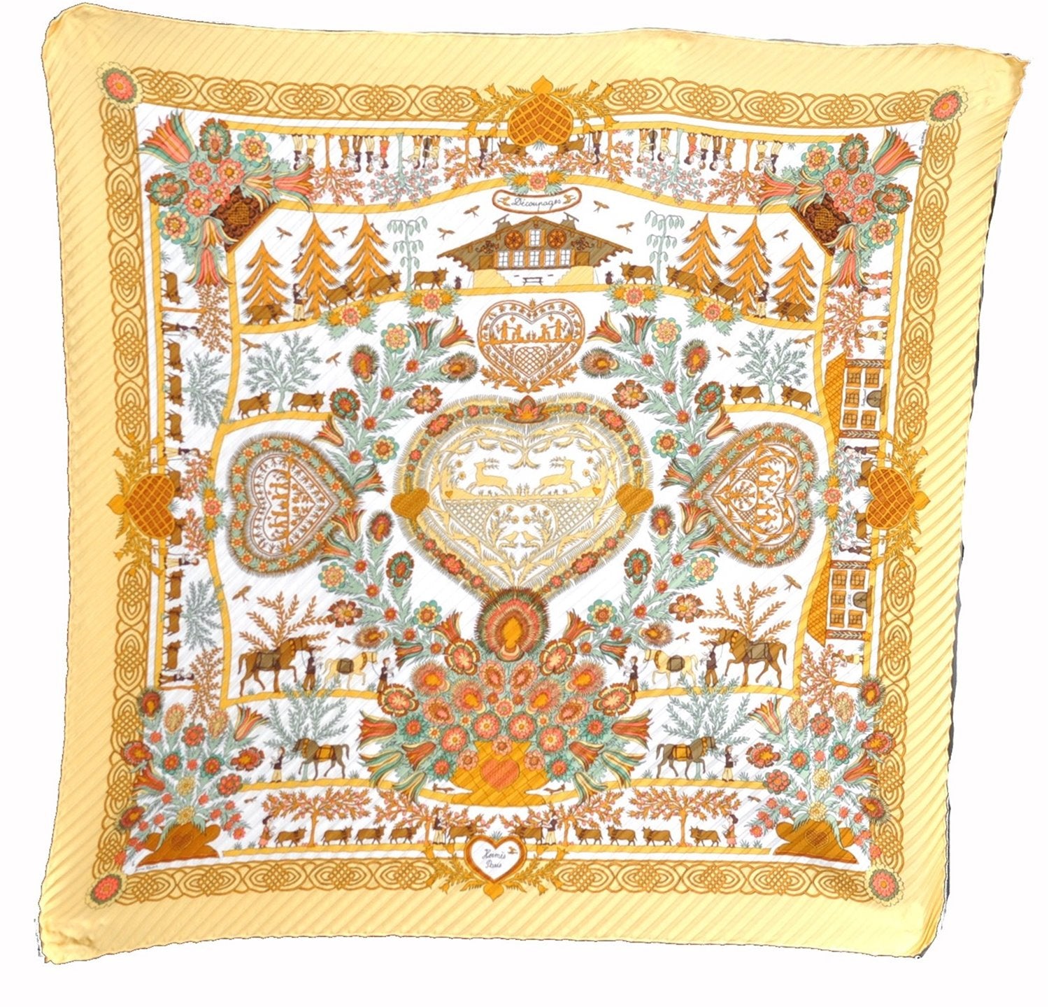 Authentic HERMES Pleats Scarf 