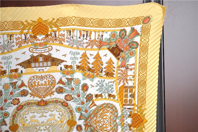 Authentic HERMES Pleats Scarf 