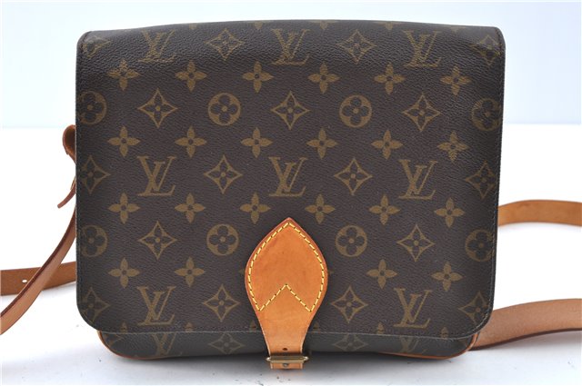 Authentic Louis Vuitton Monogram Cartouchiere GM M51252 Shoulder Bag Junk J5851