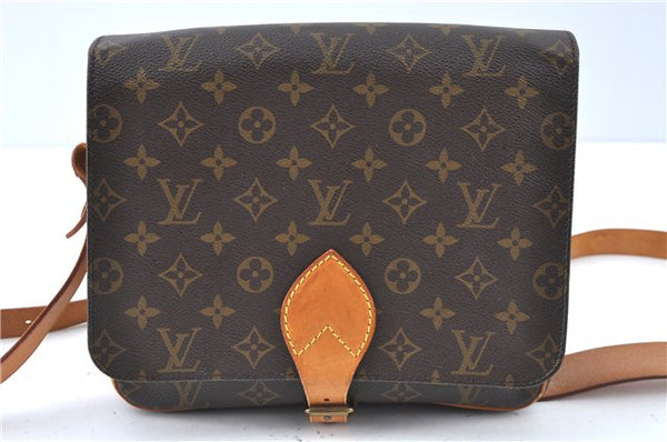 Authentic Louis Vuitton Monogram Cartouchiere GM M51252 Shoulder Bag Junk J5851