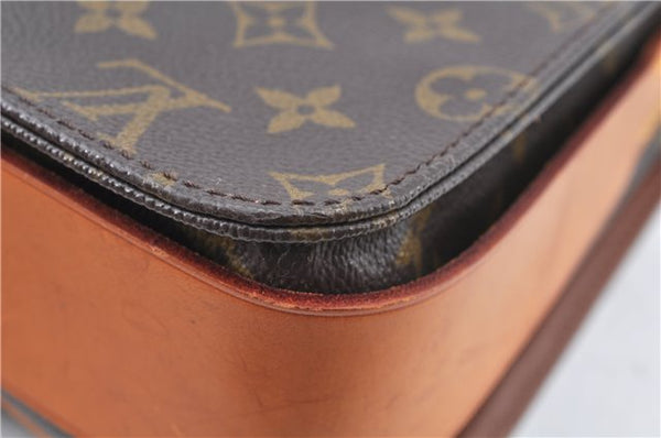 Authentic Louis Vuitton Monogram Cartouchiere GM M51252 Shoulder Bag Junk J5851