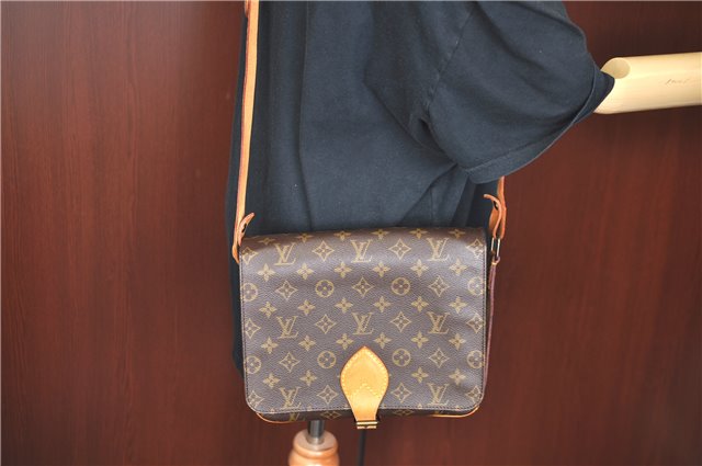Authentic Louis Vuitton Monogram Cartouchiere GM M51252 Shoulder Bag Junk J5851