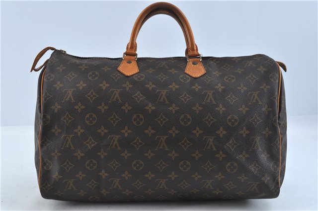 Authentic Louis Vuitton Monogram Speedy 40 Hand Boston Bag M41522 LV J5852