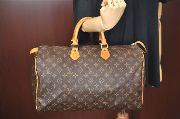 Authentic Louis Vuitton Monogram Speedy 40 Hand Boston Bag M41522 LV J5852