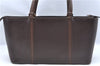 Authentic BURBERRY Vintage Leather Shoulder Hand Bag Purse Brown J5867