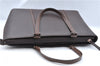 Authentic BURBERRY Vintage Leather Shoulder Hand Bag Purse Brown J5867