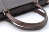 Authentic BURBERRY Vintage Leather Shoulder Hand Bag Purse Brown J5867