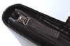 Authentic BURBERRY Vintage Leather Shoulder Hand Bag Purse Brown J5867