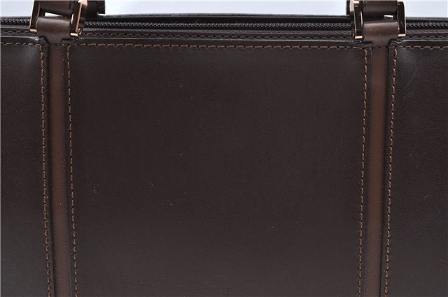 Authentic BURBERRY Vintage Leather Shoulder Hand Bag Purse Brown J5867