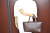 Authentic BURBERRY Vintage Leather Shoulder Hand Bag Purse Brown J5867