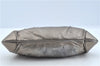 Authentic Ferragamo Gancini Leather Shoulder Bag Purse Silver J5869