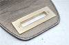 Authentic Ferragamo Gancini Leather Shoulder Bag Purse Silver J5869