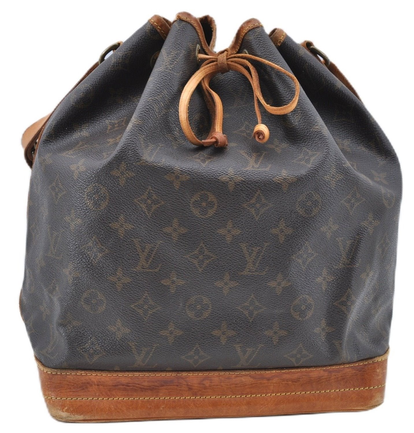 Authentic Louis Vuitton Monogram Noe Shoulder Drawstring Bag M42224 LV J5876